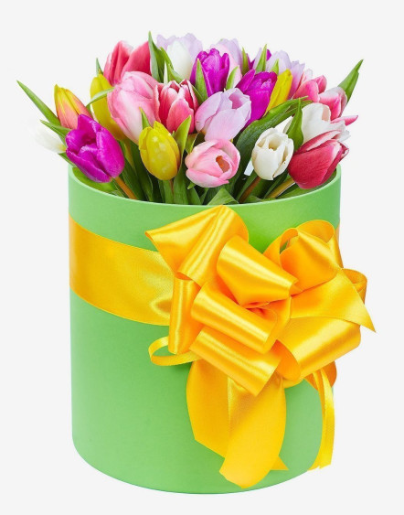 Box with Tulips